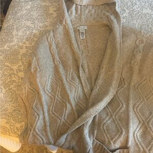 Rachel Zoe Beige Cable Knit Cardigan